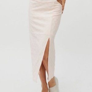 NWOT Urban Outfitters Delia V Strap Cut Out Midi Skirt Pink Medium